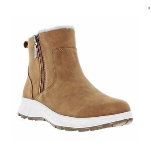 KHOMBU Ladies All Weather Boots Tan Sz 7 Water Repellant Memory Foam Insole NWT